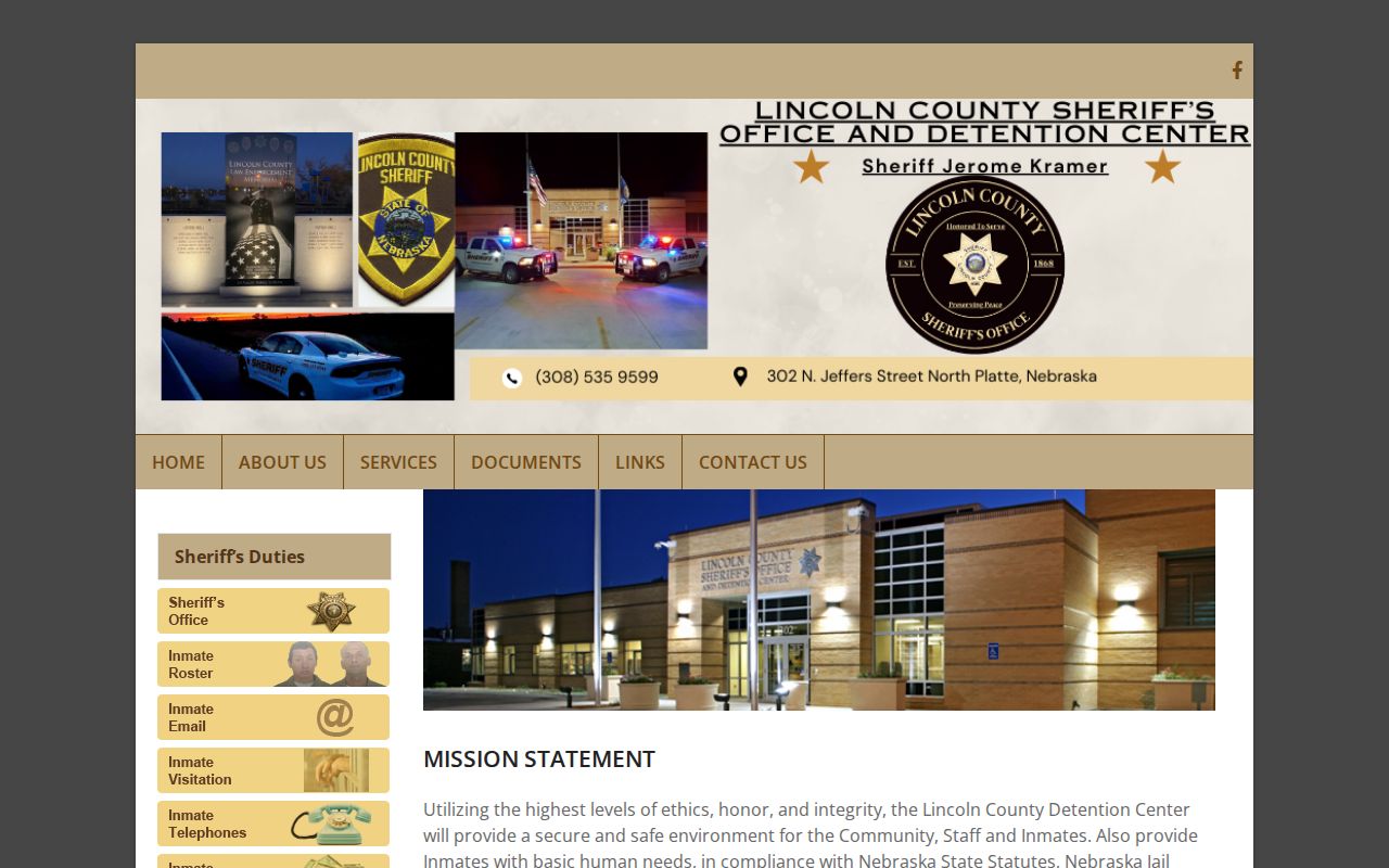 Lincoln County detention center for Sutherland arrest records